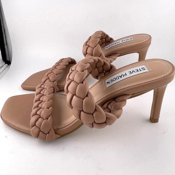 Steve Madden Tan Braided Heels - Picture 2 of 7